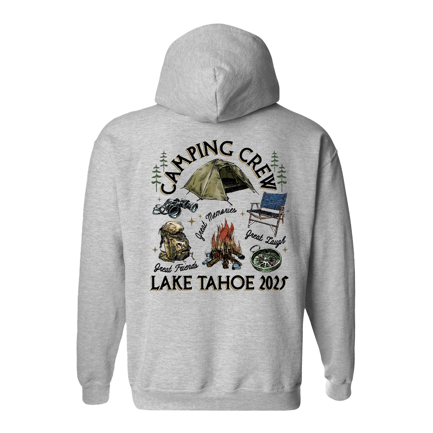 Camping Hoodie, Custom Camping Crew 2025 Hoodie, Friends Camping Hoodie, Matching Camping Hoodie