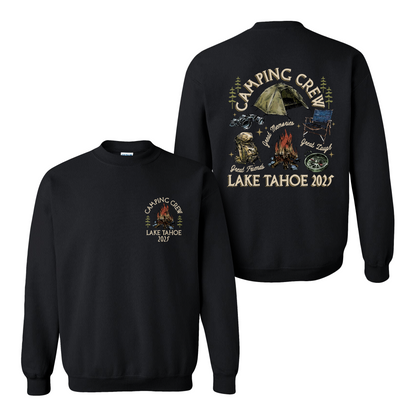 Camping Sweatshirt, Custom Camping Crew 2025 Sweatshirt, Friends Camping Sweatshirt, Matching Camping Sweatshirt