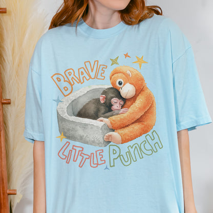 Punch the Monkey, Hang In There Punch, Team Punch, Baby Monkey Holding Plush Toy, Animal Lover Gift Tshirt