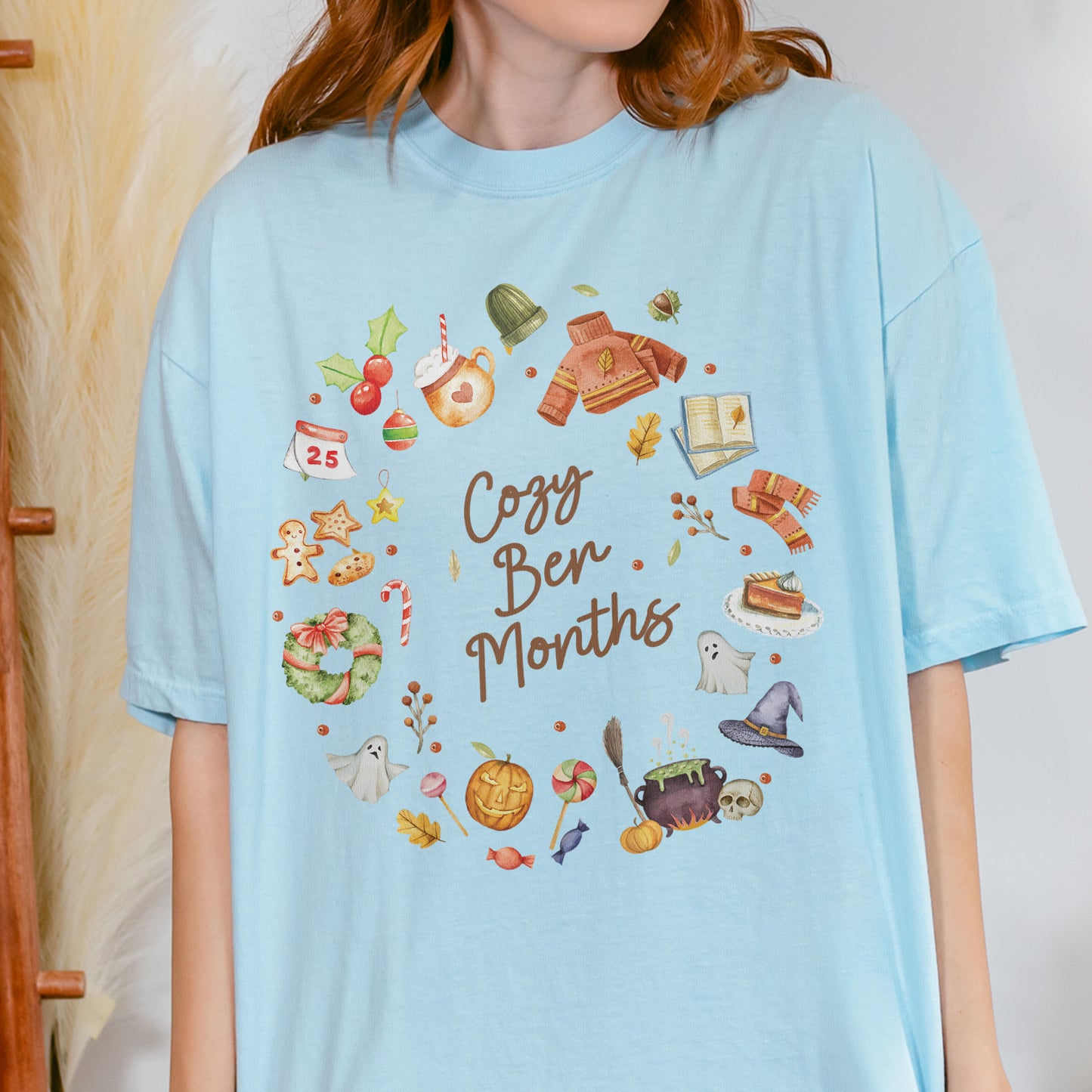 Cozy Ber Months Shirt, Fall Winter Seasonal Tee, Autumn Halloween Thanksgiving Christmas Top Tshirt