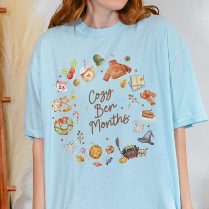 Cozy Ber Months Shirt, Fall Winter Seasonal Tee, Autumn Halloween Thanksgiving Christmas Top Tshirt