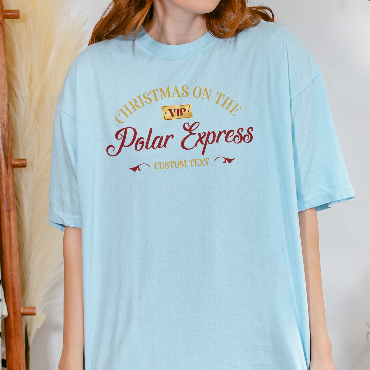 Polar Express Family Christmas Shirt, Custom Matching Holiday Tee, Personalized Christmas Shirt