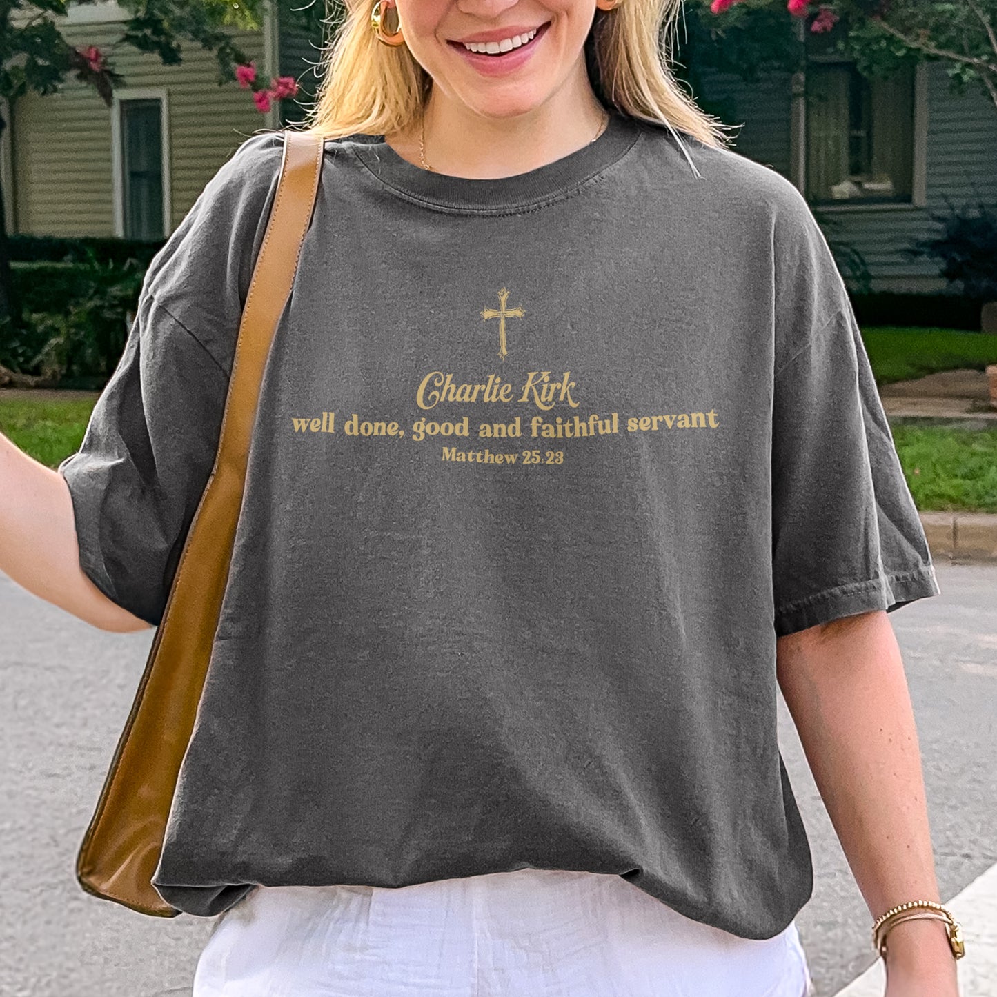 Charlie Kirk Christian Shirt: Well Done Good and Faithful Servant, Comfort Colors Tee