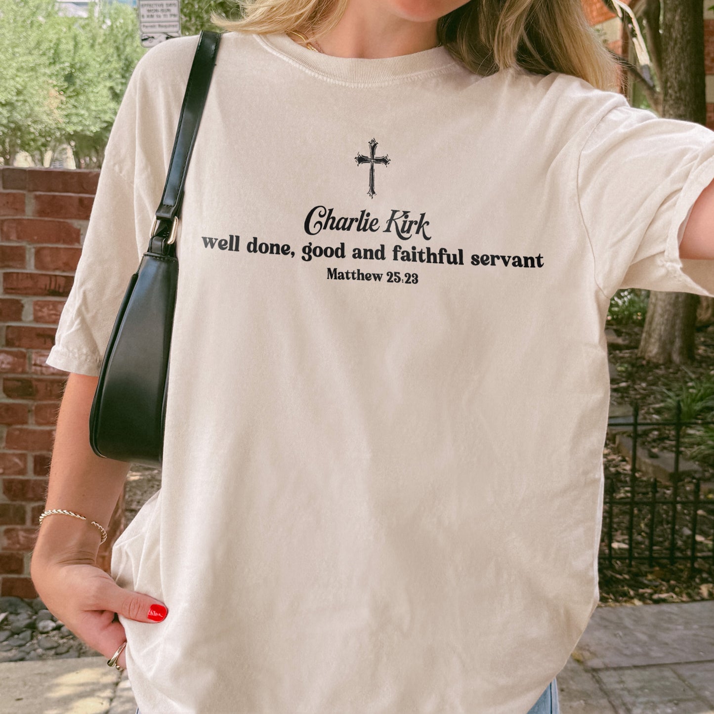 Charlie Kirk Christian Shirt: Well Done Good and Faithful Servant, Comfort Colors Tee