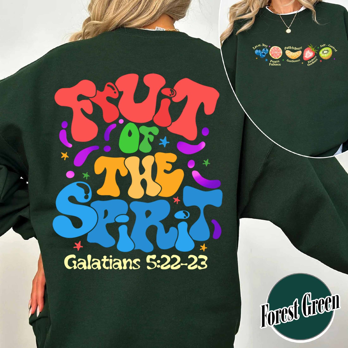 Christian Sweatshirt, Fruit of the Spirit Christian Sweatshirt, Bible Verse Sweatshirt, Jesus Faith Apparel