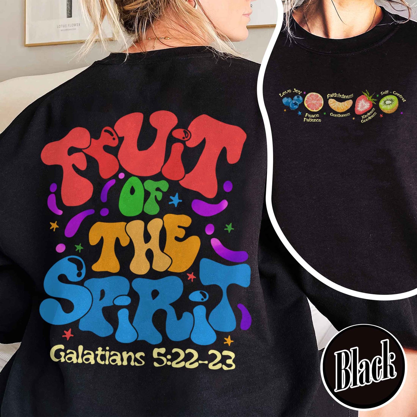 Christian Sweatshirt, Fruit of the Spirit Christian Sweatshirt, Bible Verse Sweatshirt, Jesus Faith Apparel
