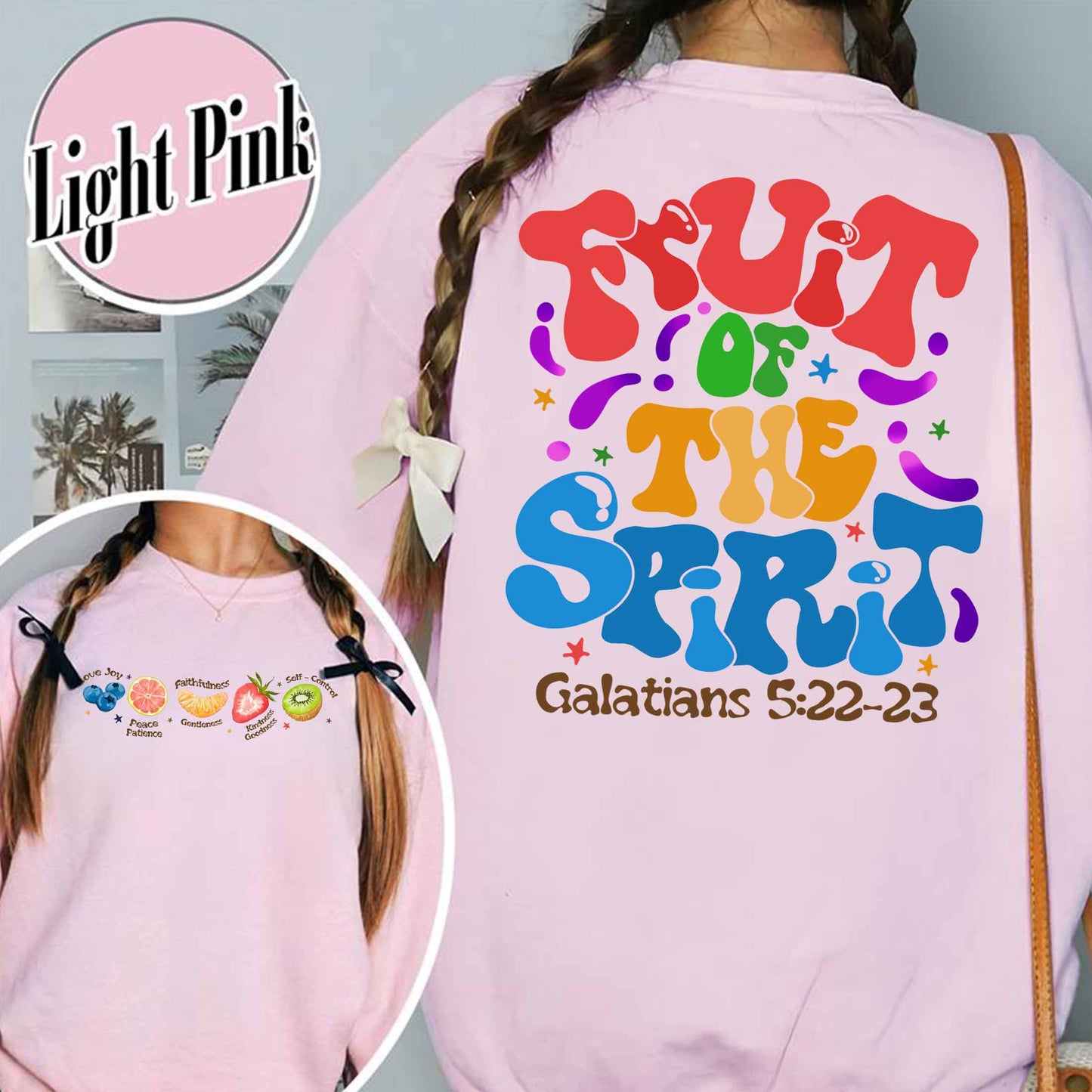 Christian Sweatshirt, Fruit of the Spirit Christian Sweatshirt, Bible Verse Sweatshirt, Jesus Faith Apparel
