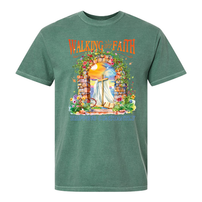 Christian Comfort Color Shirt, Walking by Faith Tripping Constantly Shirt, Inspirational Bible Verse Shirt