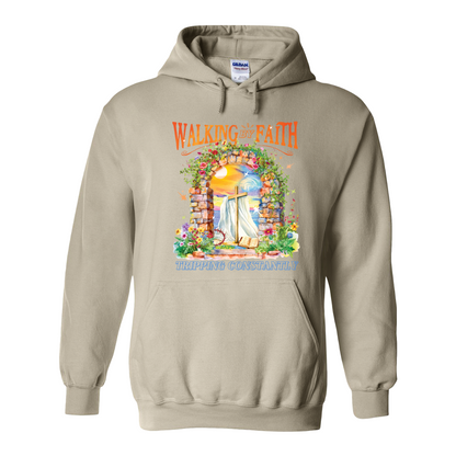 Christian Hoodie, Walking by Faith Tripping Constantly Hoodie, Inspirational Bible Verse Hoodie