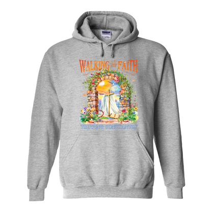 Christian Hoodie, Walking by Faith Tripping Constantly Hoodie, Inspirational Bible Verse Hoodie