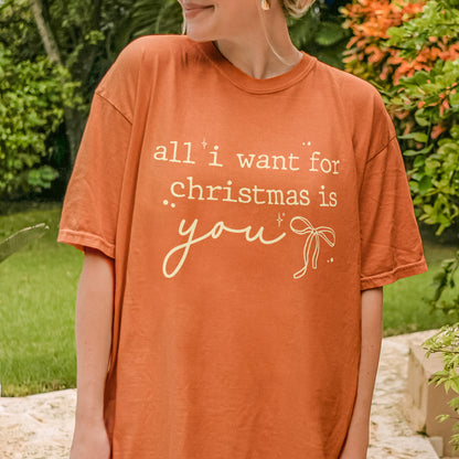 Christmas Quote Shirt: All I Want For Xmas Is You Tee, Christmas Couple Shirt, Retro Holiday Top