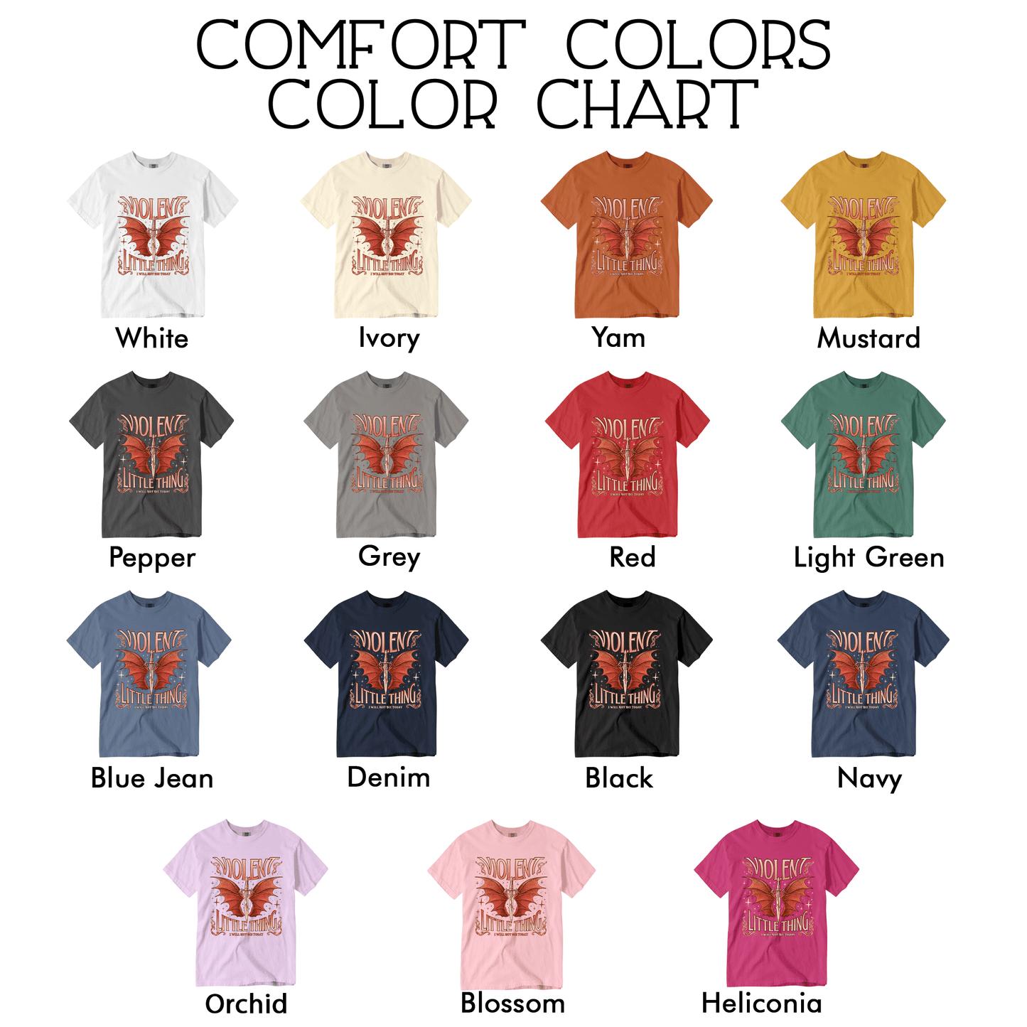 Fourth Wing Fan Comfort Colors Shirt, Violet Sorrengail Shirts, Violent Little Thing T Shirt, Xaden Riorson Tee, Dragon Rider, Bookish Gift