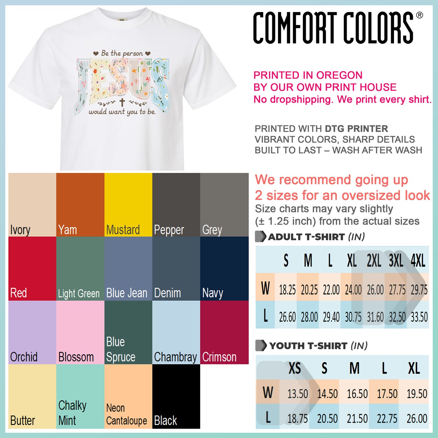 Christian Shirt, Be the Person Jesus Would Want You to Be Tee, Faith Graphic Comfort Colors Shirt, Religious Bible Verse Tee, Christian Gift