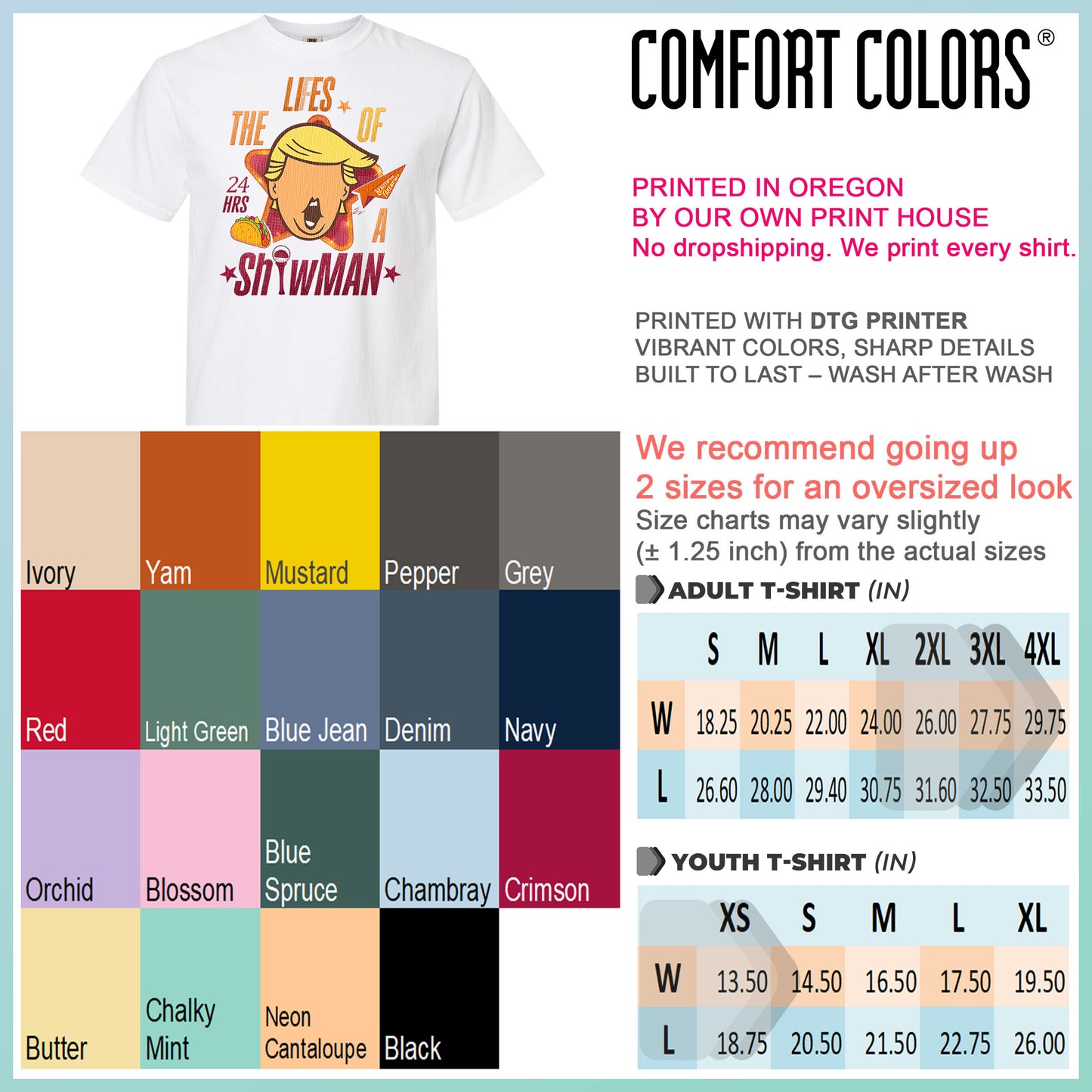 The Lies of a ShowMan Tee, Funny Political Satire Shirt, Humor Parody Graphic Shirt