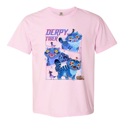 Demon Hunter Tiger Comfort Colors T-Shirt, Derpy Tiger Shirt, Kpop Demon Shirt, Huntrix Jinu Merch, Anime T-Shirt Design,Kpop Movie Fan Gift