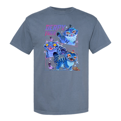 Demon Hunter Tiger Comfort Colors T-Shirt, Derpy Tiger Shirt, Kpop Demon Shirt, Huntrix Jinu Merch, Anime T-Shirt Design,Kpop Movie Fan Gift