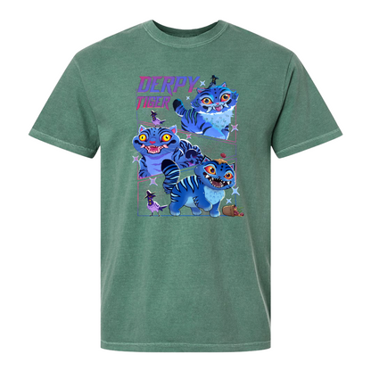 Demon Hunter Tiger Comfort Colors T-Shirt, Derpy Tiger Shirt, Kpop Demon Shirt, Huntrix Jinu Merch, Anime T-Shirt Design,Kpop Movie Fan Gift