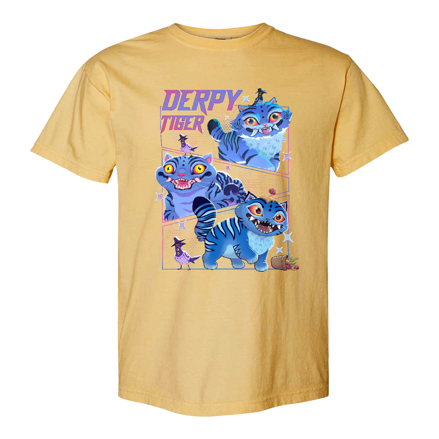 Demon Hunter Tiger Comfort Colors T-Shirt, Derpy Tiger Shirt, Kpop Demon Shirt, Huntrix Jinu Merch, Anime T-Shirt Design,Kpop Movie Fan Gift