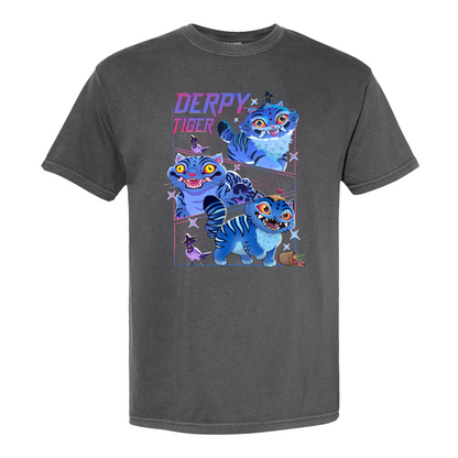 Demon Hunter Tiger Comfort Colors T-Shirt, Derpy Tiger Shirt, Kpop Demon Shirt, Huntrix Jinu Merch, Anime T-Shirt Design,Kpop Movie Fan Gift