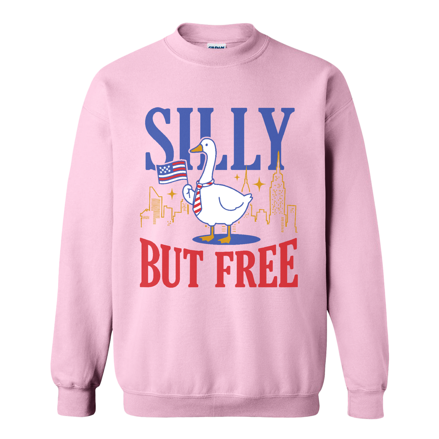 4th of July Sweatshirt,Silly but Free Sweatshirt, Memorial Day Sweatshirt for Independence Day