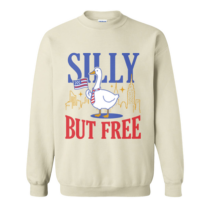4th of July Sweatshirt,Silly but Free Sweatshirt, Memorial Day Sweatshirt for Independence Day