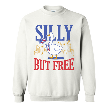 4th of July Sweatshirt,Silly but Free Sweatshirt, Memorial Day Sweatshirt for Independence Day