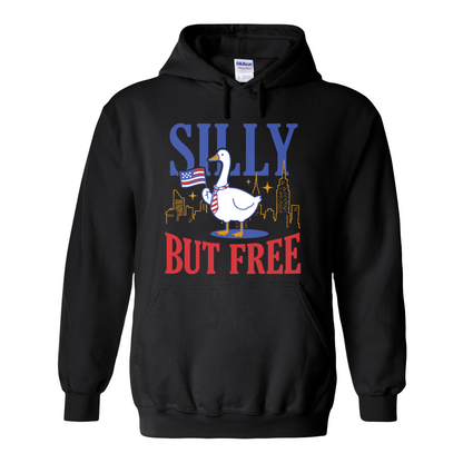 4th of July Hoodie,Silly but Free Hoodie, Memorial Day Hoodie for Independence Day