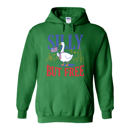 4th of July Hoodie,Silly but Free Hoodie, Memorial Day Hoodie for Independence Day