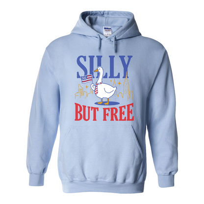 4th of July Hoodie,Silly but Free Hoodie, Memorial Day Hoodie for Independence Day
