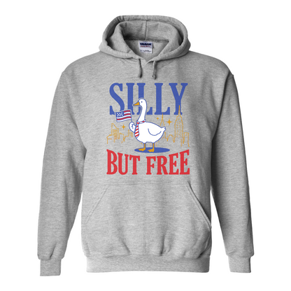 4th of July Hoodie,Silly but Free Hoodie, Memorial Day Hoodie for Independence Day
