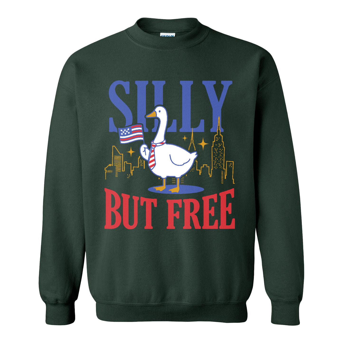 4th of July Sweatshirt,Silly but Free Sweatshirt, Memorial Day Sweatshirt for Independence Day