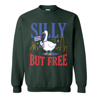 4th of July Sweatshirt,Silly but Free Sweatshirt, Memorial Day Sweatshirt for Independence Day