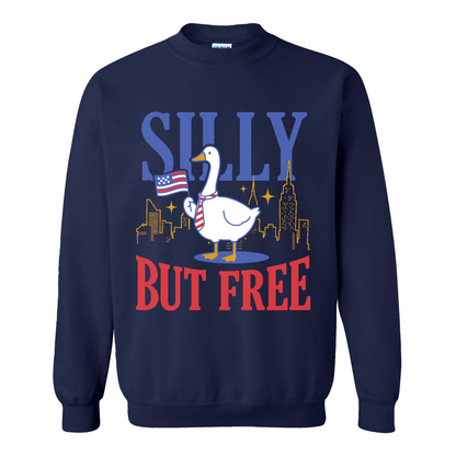 4th of July Sweatshirt,Silly but Free Sweatshirt, Memorial Day Sweatshirt for Independence Day