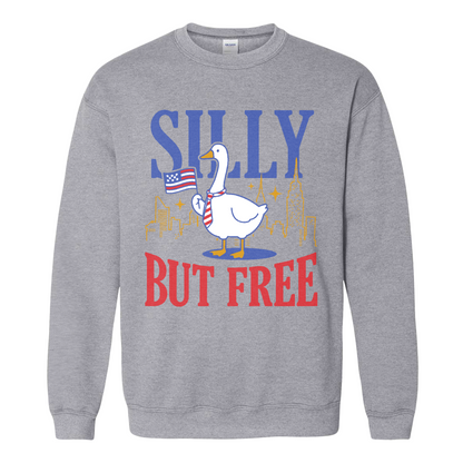 4th of July Sweatshirt,Silly but Free Sweatshirt, Memorial Day Sweatshirt for Independence Day