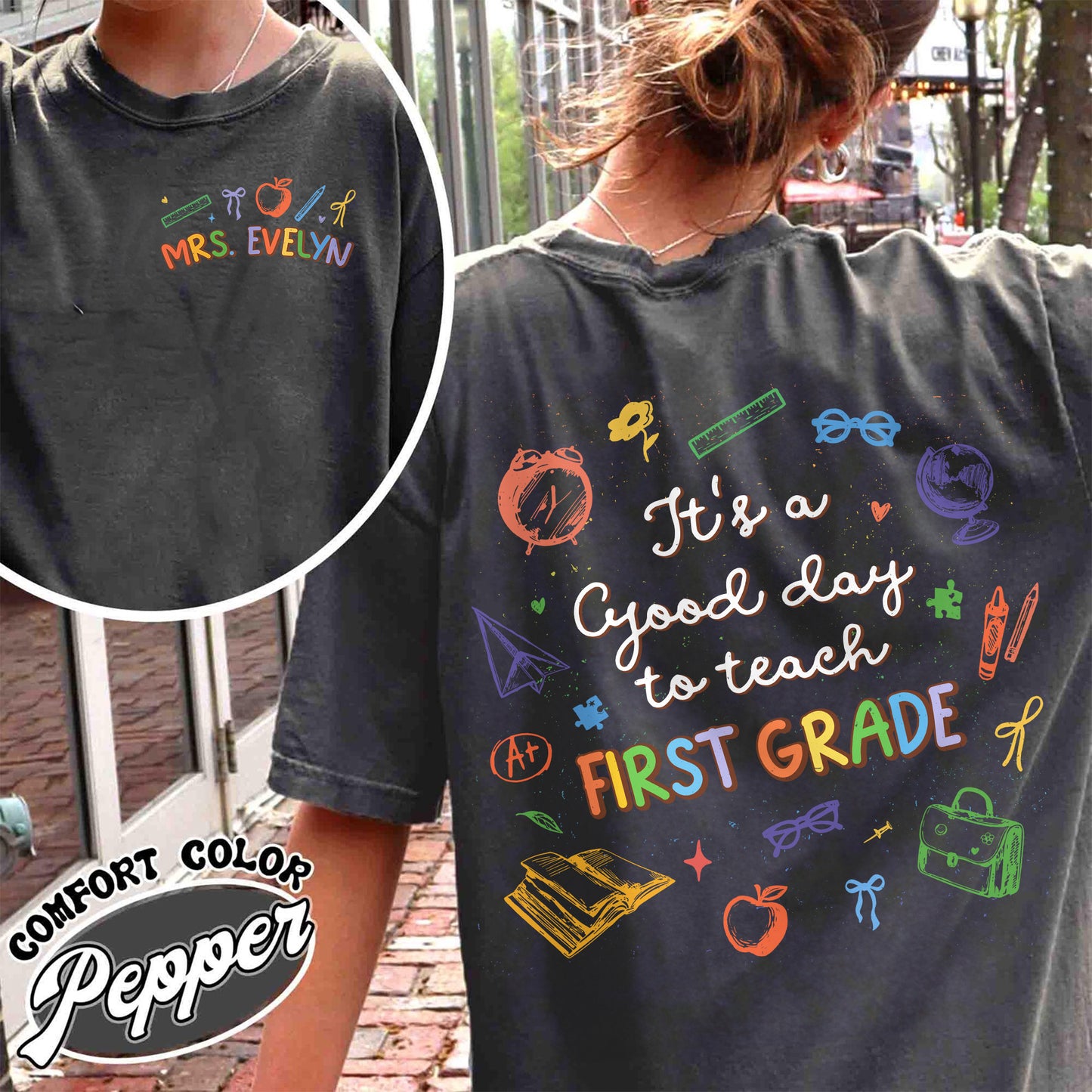 Comfort Colors® First Grade Teacher Shirt, 1st Grade Teacher Shirt, First Grade Shirt, Elementary School, Teaching Shirt
