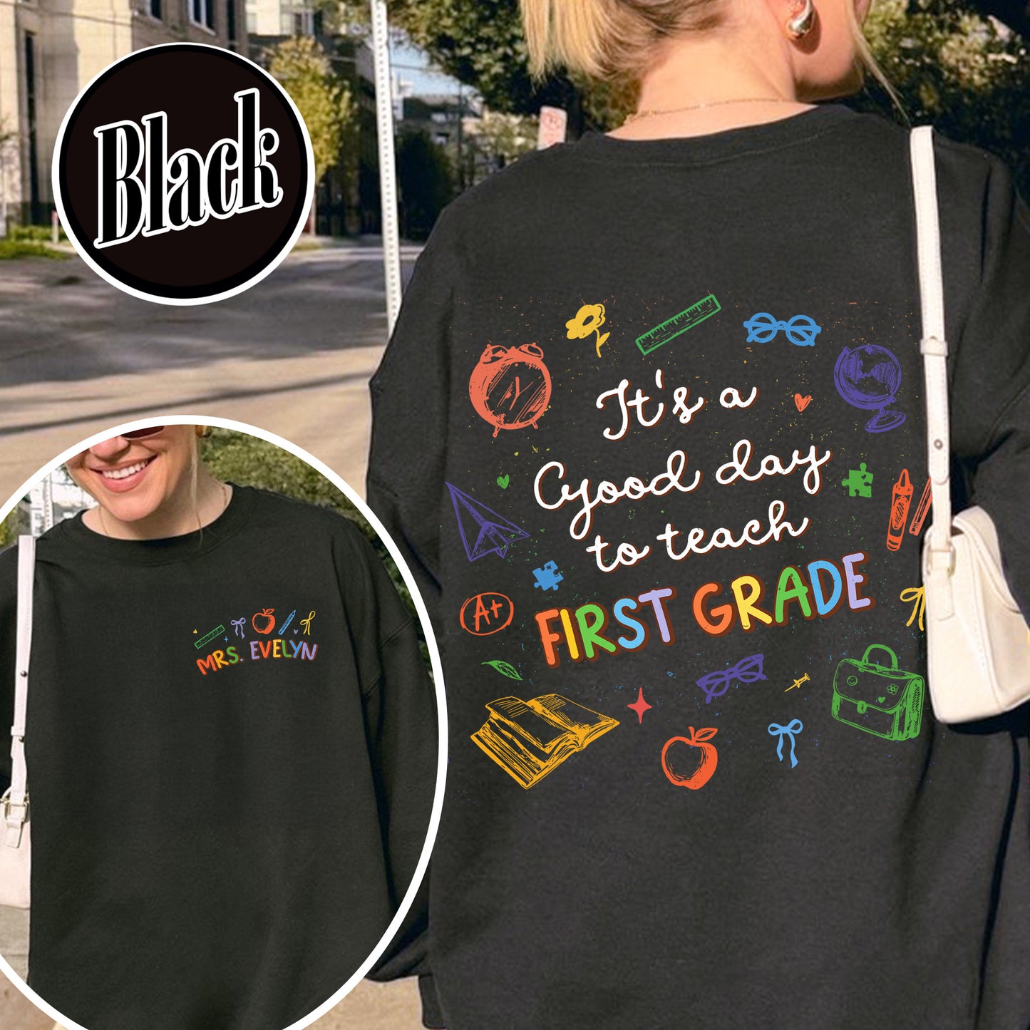 First Grade Teacher Sweatshirt, 1st Grade Teacher Sweatshirt, First Grade Sweatshirt, Elementary School, Teaching Sweatshirt