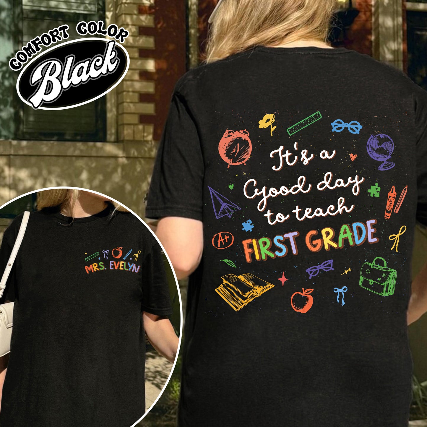 Comfort Colors® First Grade Teacher Shirt, 1st Grade Teacher Shirt, First Grade Shirt, Elementary School, Teaching Shirt