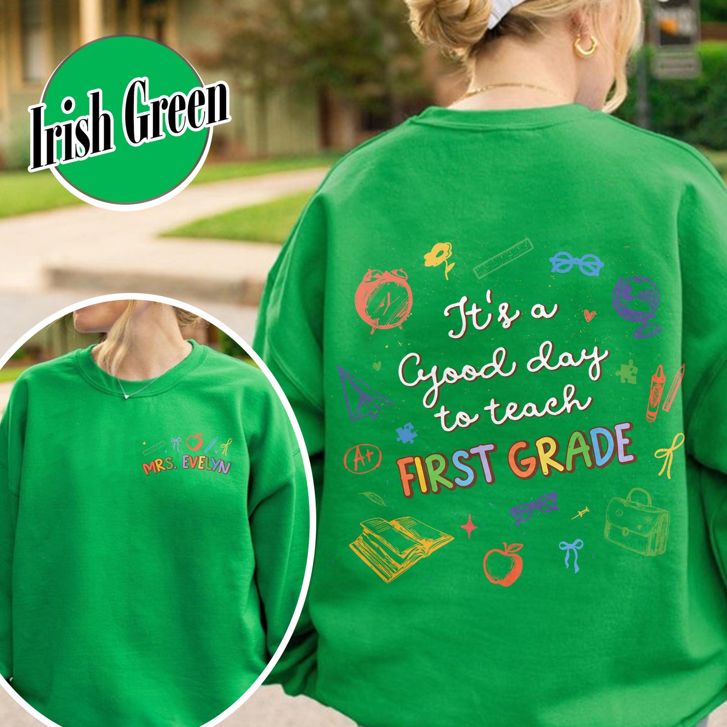 First Grade Teacher Sweatshirt, 1st Grade Teacher Sweatshirt, First Grade Sweatshirt, Elementary School, Teaching Sweatshirt