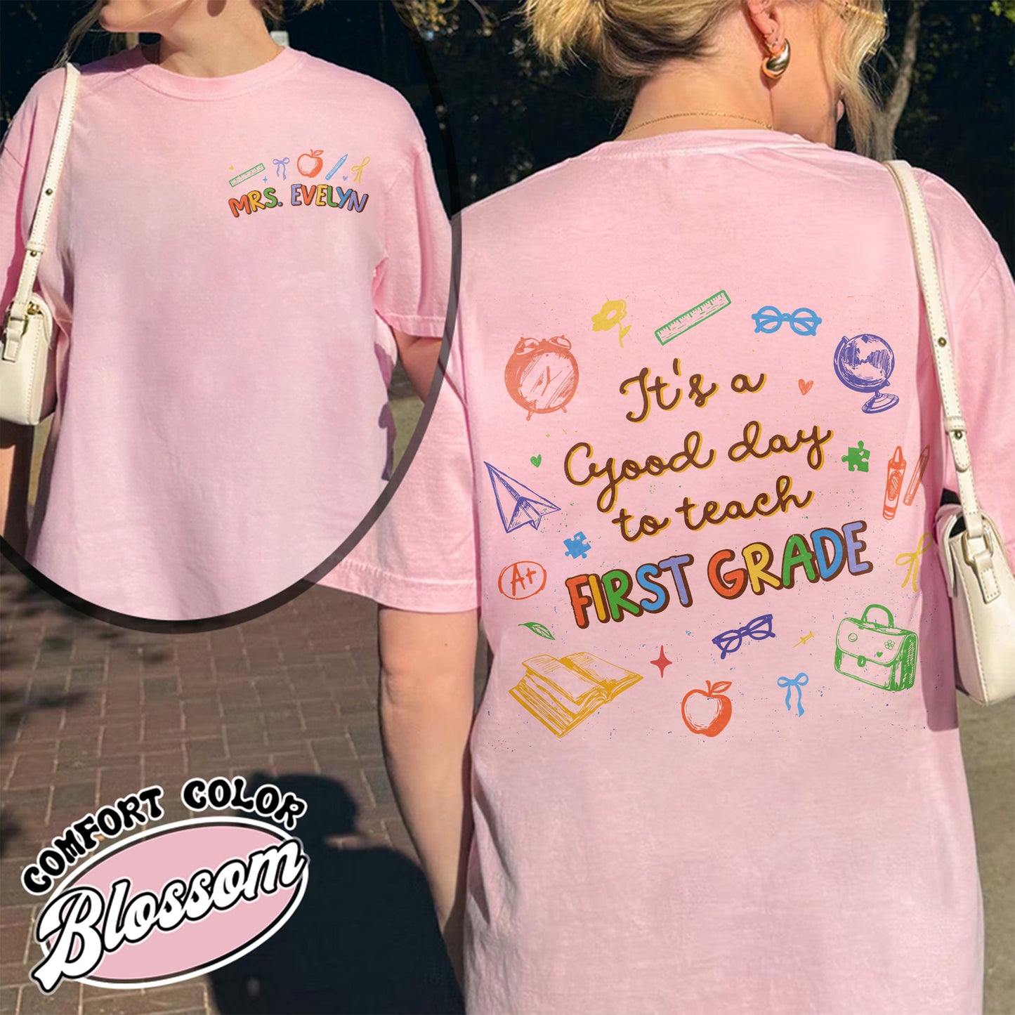 Comfort Colors® First Grade Teacher Shirt, 1st Grade Teacher Shirt, First Grade Shirt, Elementary School, Teaching Shirt