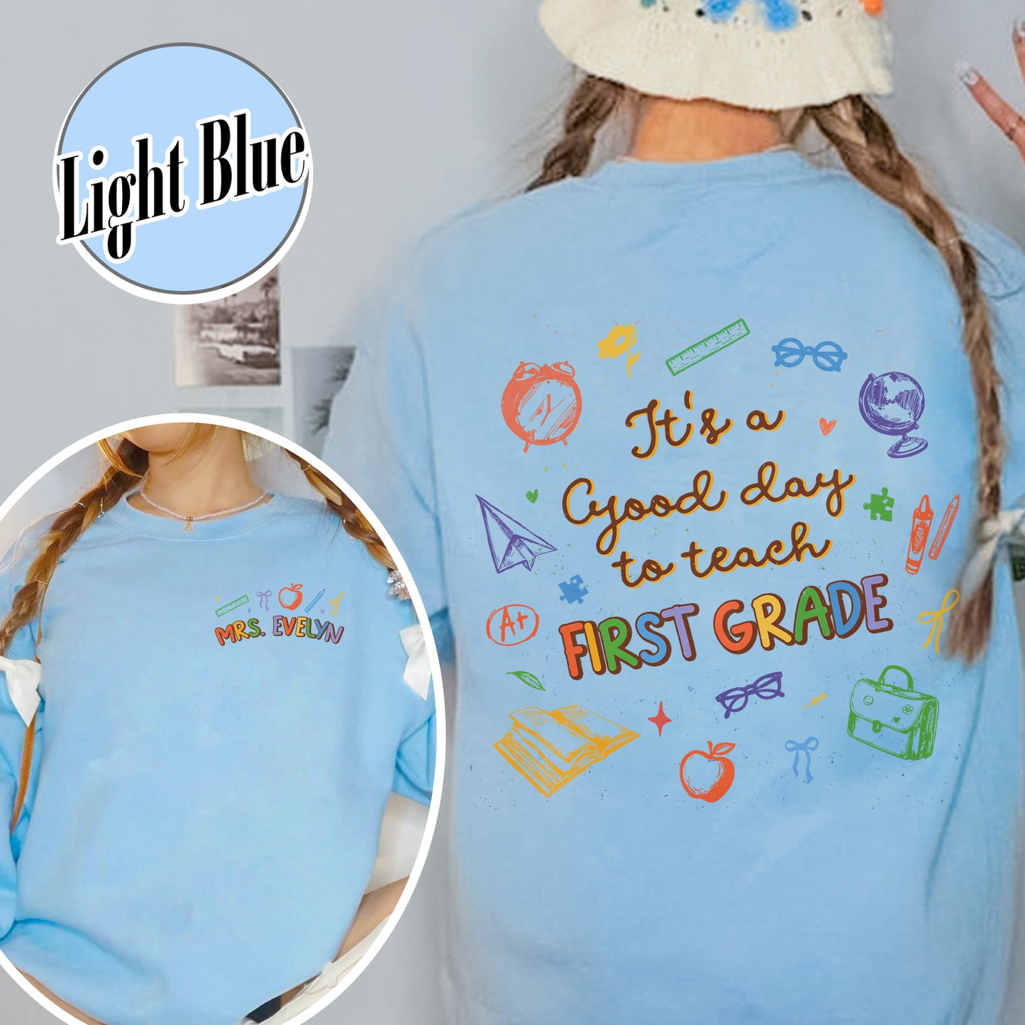 First Grade Teacher Sweatshirt, 1st Grade Teacher Sweatshirt, First Grade Sweatshirt, Elementary School, Teaching Sweatshirt