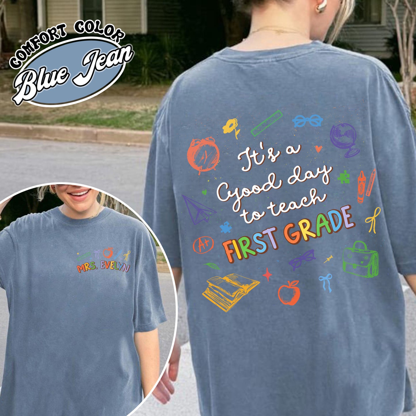 Comfort Colors® First Grade Teacher Shirt, 1st Grade Teacher Shirt, First Grade Shirt, Elementary School, Teaching Shirt