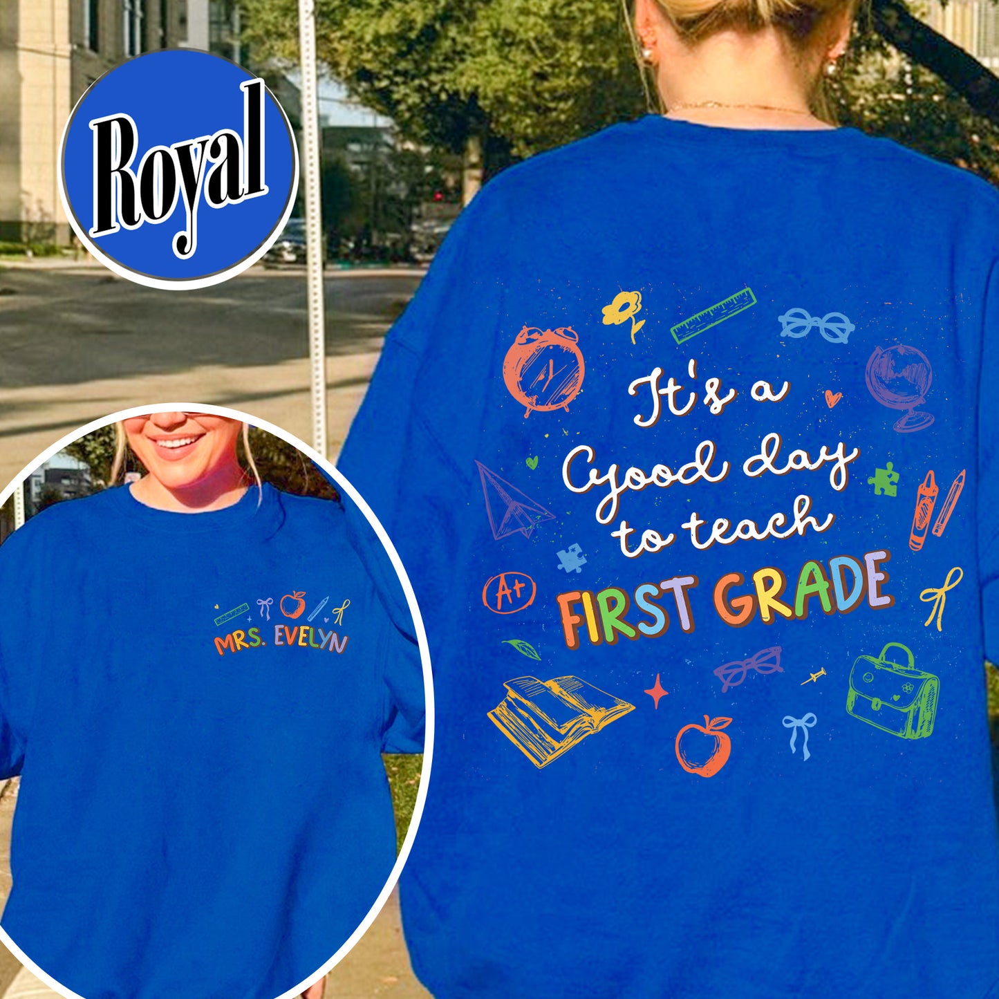 First Grade Teacher Sweatshirt, 1st Grade Teacher Sweatshirt, First Grade Sweatshirt, Elementary School, Teaching Sweatshirt