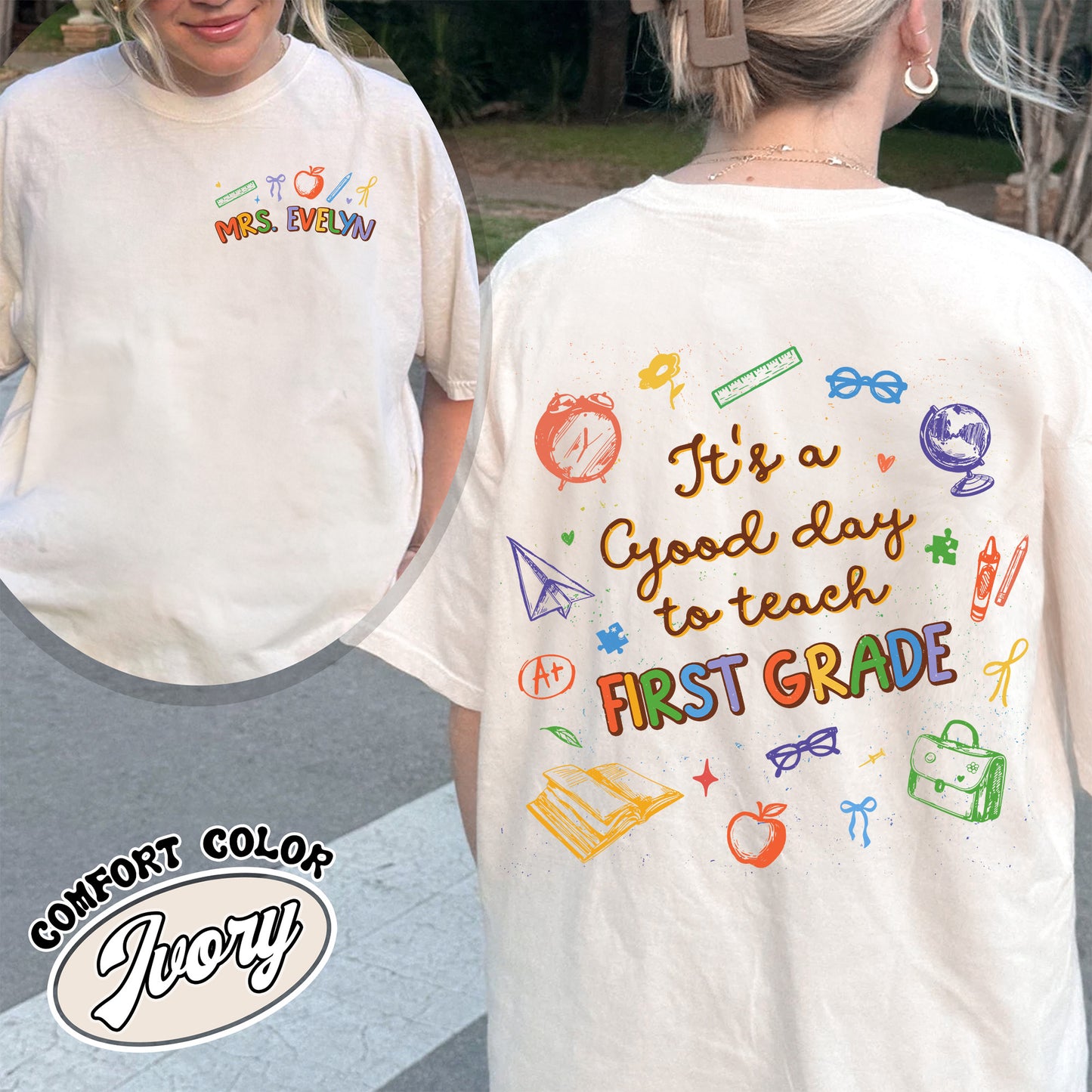Comfort Colors® First Grade Teacher Shirt, 1st Grade Teacher Shirt, First Grade Shirt, Elementary School, Teaching Shirt