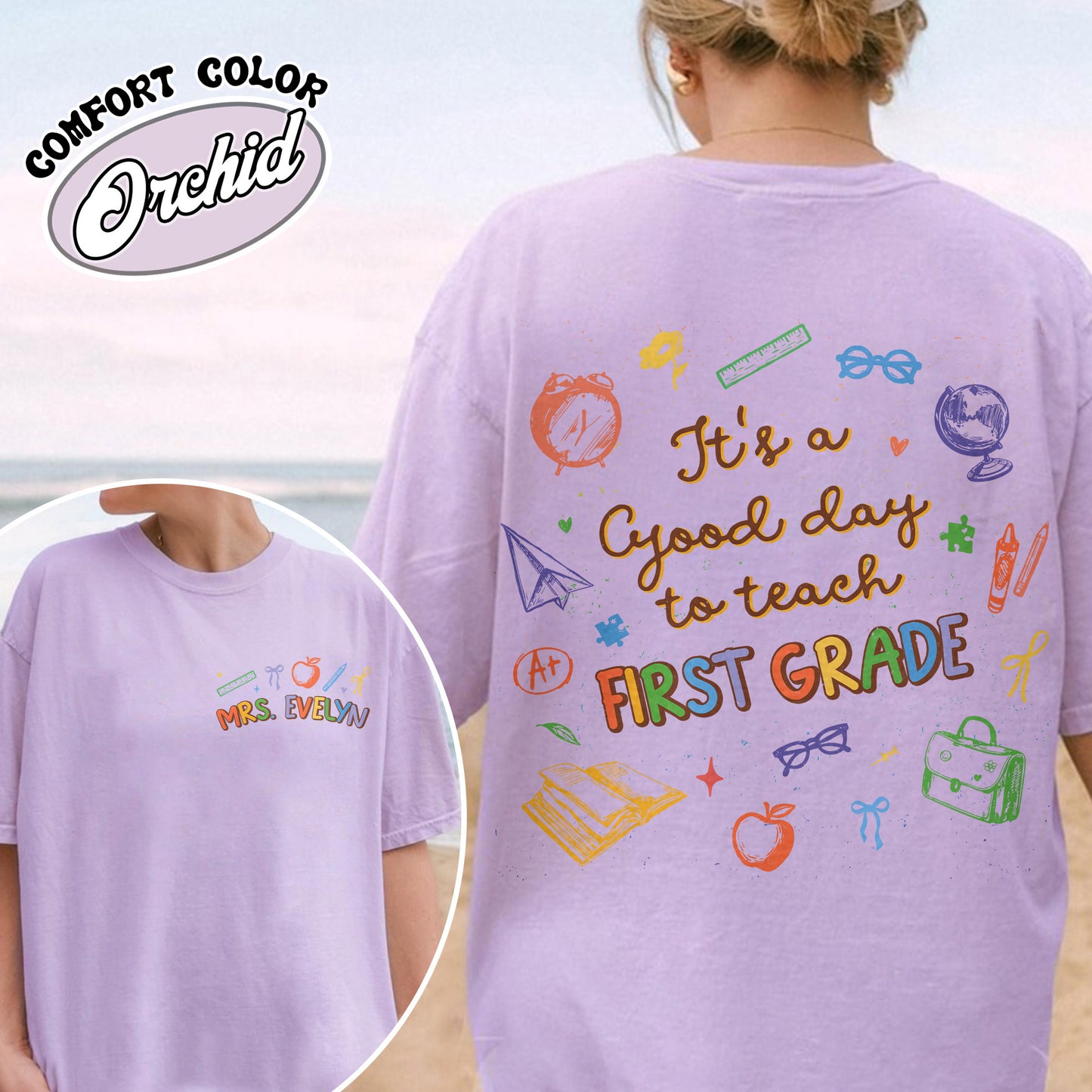 Comfort Colors® First Grade Teacher Shirt, 1st Grade Teacher Shirt, First Grade Shirt, Elementary School, Teaching Shirt