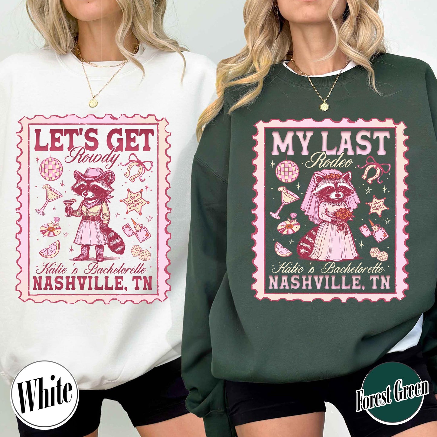 Nashville Bachelorette Sweatshirts, Custom Last Rodeo Sweatshirt,Western Bridal Party