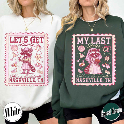 Nashville Bachelorette Sweatshirts, Custom Last Rodeo Sweatshirt,Western Bridal Party