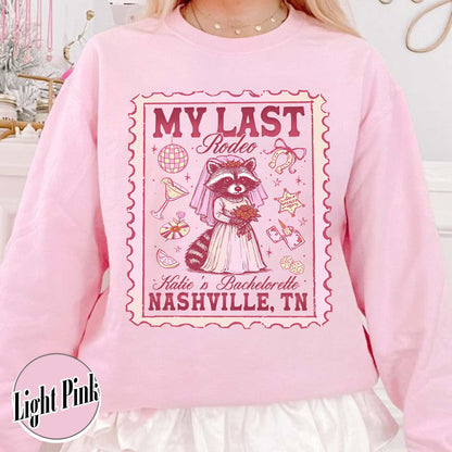 Nashville Bachelorette Sweatshirts, Custom Last Rodeo Sweatshirt,Western Bridal Party