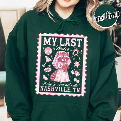 Nashville Bachelorette Hoodie, Custom Last Rodeo Hoodie,Western Bridal Party