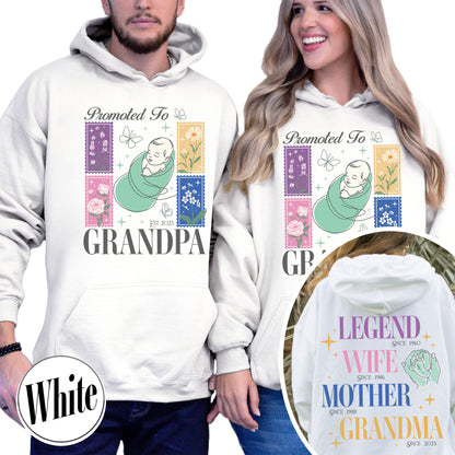Personalize Est Grandma Hoodie, Promoted To Grandma,Promoted To Grandpa, Mothers Day Gift For Grandma