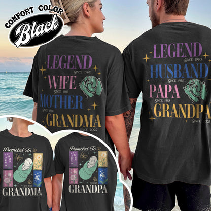 Comfort Colors® Personalize Est Grandma Shirt, Promoted To Grandma,Promoted To Grandpa, Mothers Day Gift For Grandma